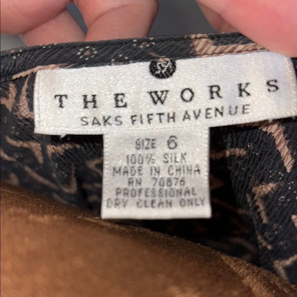 Saks Fifth Avenue Black and Tan Sleeveless Tank Top - Picture 2 of 6